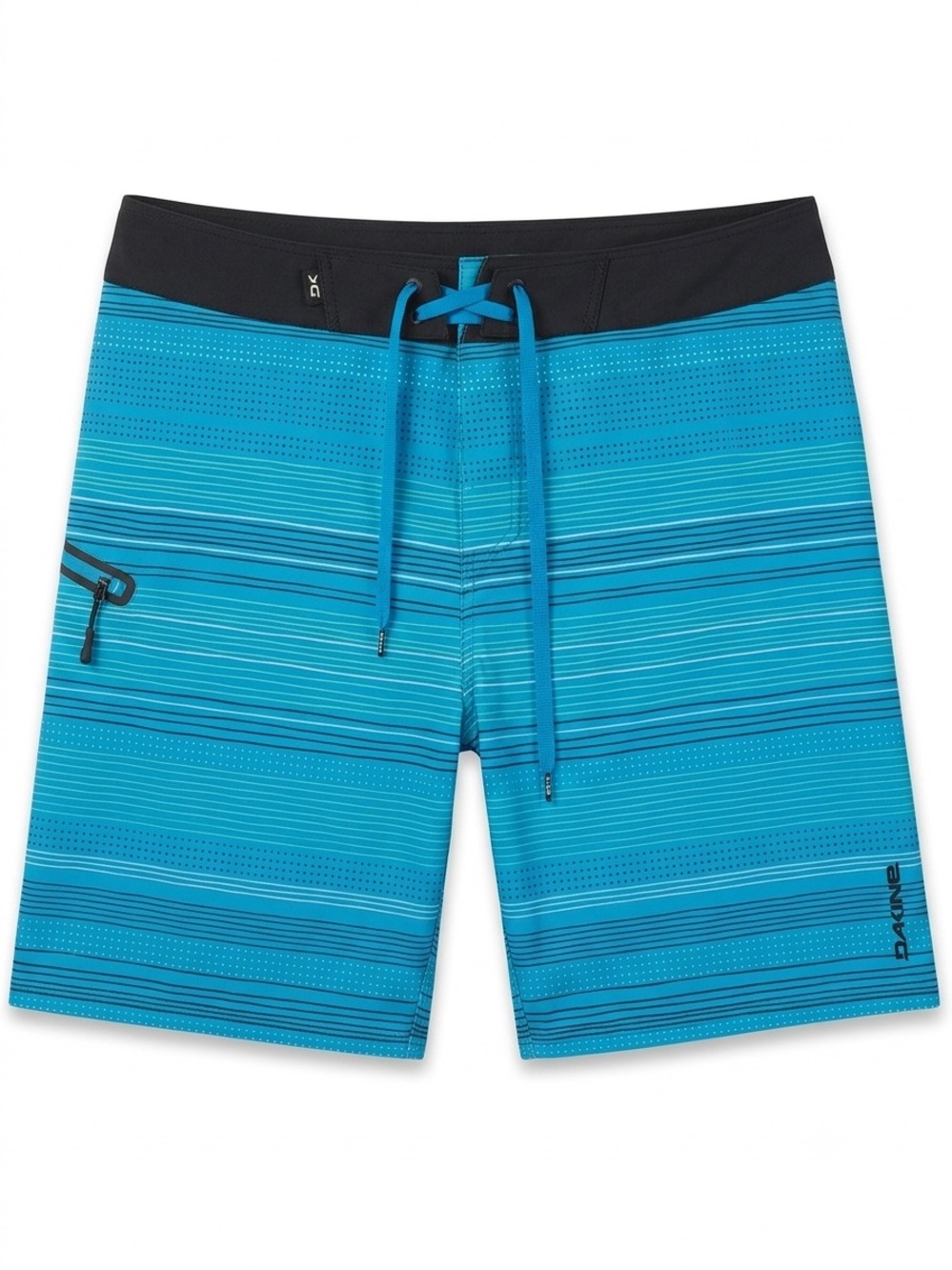 Dakine Men's Aqua Stripe Boardshorts with Black Waistband